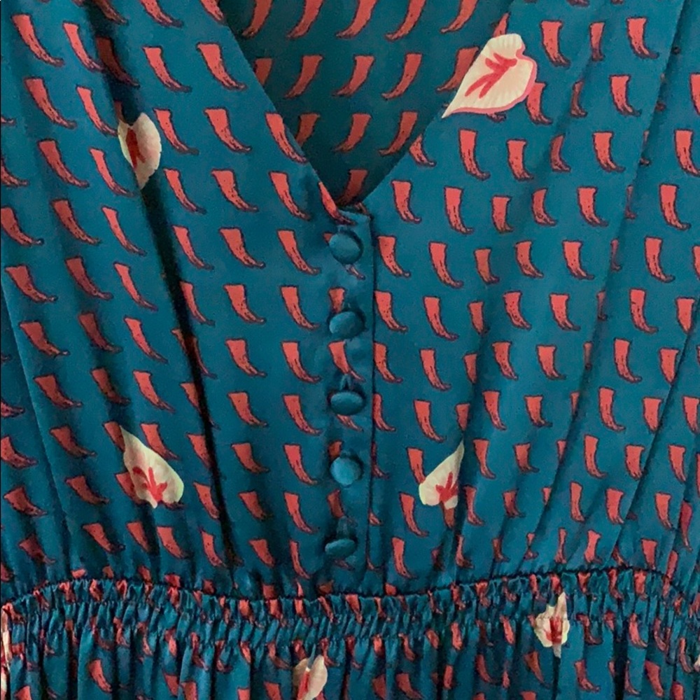 Bilingual Silk Midi dress - Picture 8 of 9